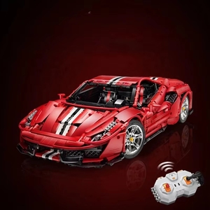 Voiture de course italienne super sportive rouge Cada C61042 C61043 RC 1:8 GTE 488, jouets en briques DIY, ensembles de blocs de construction pour enfants - Product Image 2