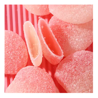 Groothandel Op Maat Gemaakte Hartvormige Gummy Zachte Snoep Halal Suiker Gecoat Met Individuele Verpakking Voor Valentijnsdag