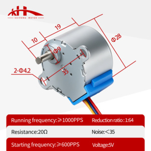 <span class=keywords><strong>Moteur</strong></span> <span class=keywords><strong>pas</strong></span> <span class=keywords><strong>à</strong></span> <span class=keywords><strong>pas</strong></span> <span class=keywords><strong>à</strong></span> engrenages Kaihong 28BYJ48 5V DC 20Ω, rapport de réduction 1/64, couple élevé 88,2 mN.m, micro-<span class=keywords><strong>moteur</strong></span> <span class=keywords><strong>à</strong></span> engrenages pour <span class=keywords><strong>Arduino</strong></span> - Product Image 2