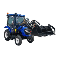 Tracteur agricole 4x4 de 120 CV avec cabine climatisée, système hydraulique robuste, levage haute performance et démarreur électrique pour les terres modernes