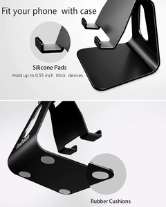 Aluminum Adjustable Phone <b>Holder</b> for Desk Table, Universal Mobile <b>Holder</b> Compatible with <b>IPhone</b>, Samsung, Huawei, Xiaomi - Product Image 2