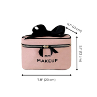 Qetesh Lot de 4 sacs de maquillage rose glamour de voyage avec logo personnalisé Organiser Lingerie Maquillage Tech Pink Blush pour les filles