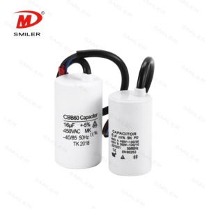 <span class=keywords><strong>Condensateur</strong></span> de démarrage de moteur AC <span class=keywords><strong>Cbb60</strong></span> <span class=keywords><strong>14uF</strong></span>, vente directe d'usine SMILER, <span class=keywords><strong>condensateur</strong></span> de pompe à eau - Product Image 1