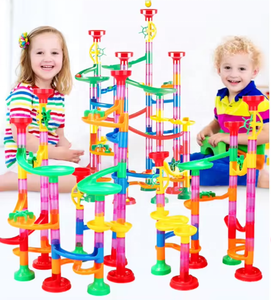 Bloques de construcción de juguete de plástico para correr, juguetes de bola rodante, mármol autoensamblado para niños, otros juguetes educativos - Product Image 1
