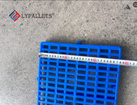 Tapis de stockage en plastique Euro à grille simple bleu emboîtable, entrée 4 voies, étanche, résistant à l'humidité et au froid, pour entrepôt et palette