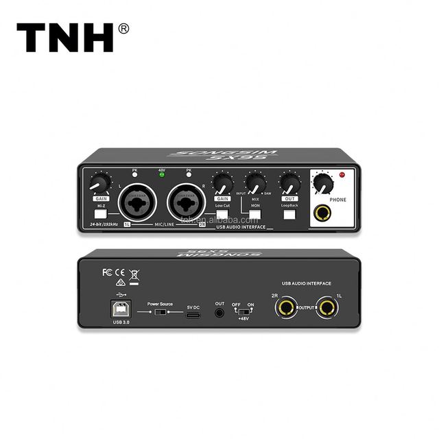TNH SC-SX95 Professional Sound Card 24bit 192kHz Recording Usb Audio Interface for Music Studio Live
