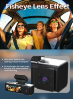 Caméra embarquée Carlover Fisheye 2K+1K+1K 3 canaux 5G WIFI IPS AI avec enregistrement en boucle
