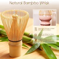 Ensemble de fouets à matcha écologiques de conception classique, origine Fujian, comprenant un bol et un support, fouet en bambou (Chasen), cuillère, tamis