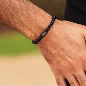 Cynya braccialetto di perline da uomo personalizzato con nomi per bambini regalo di <span class=keywords><strong>Natale</strong></span> alla moda per papà marito nonno padre fratello di diritto - Product Image 3