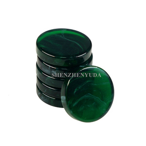 Pièces de <span class=keywords><strong>backgammon</strong></span> en résine verte faites à la main 39mm accessoires de jeu de <span class=keywords><strong>backgammon</strong></span> de plateau classique lisse - Product Image 3