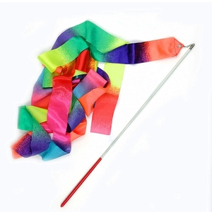 Cinta de Baile con Degradado de Colores al por Mayor, Cinta de Gimnasia Arcoíris Fluida para Entrenamiento Infantil - Product Image 2
