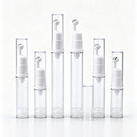 Stock usine – Flacon airless à bille roulante en plastique AS+PP de 5 ml, 10 ml, 15 ml pour crème contour des yeux, flacon distributeur sous vide massant
