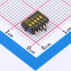 SMXMS-05K-TR DIP Switch SMD-10P,7.9x5.4mm Switch 5 1.27mm 25mA 24V - Product Image 1