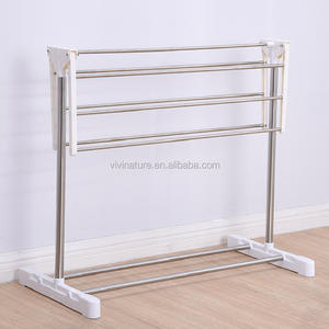 Porte-serviettes et son très grand, support pour vêtements pliables, à <span class=keywords><strong>3</strong></span> <span class=keywords><strong>niveaux</strong></span> - Product Image 3