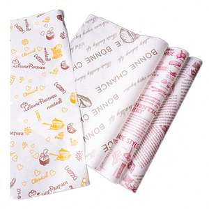 Papel Kraft Recubierto de Cera de Grado Alimenticio, Impreso Personalizado, Antigrasa, para Envolver Hamburguesas, Sushi, Azúcar y Piruletas - Product Image 1