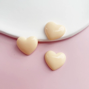 Cabochons en forme de cœur à dos plat en plastique pour bricolage, accessoire de décoration et embellissement pour la maison - Product Image 5