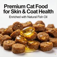 Emballage personnalisé, nourriture sèche pour chats à haute teneur en protéines, ingrédients à base de viande, faible teneur en glucides, faible teneur en matières grasses, pour la santé de la peau et du pelage, et le soin des chats ayant un estomac sensible