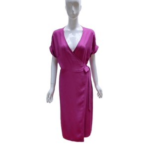 Al por mayor <span class=keywords><strong>moda</strong></span> mujer dama vestido de cuello-V Sexy Bodycon Maxi de color sólido dividir verano casual vestidos - Product Image 2