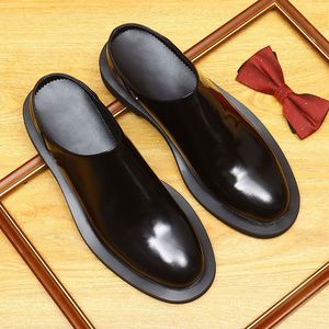 2025 Latest Summer Trendy Men's Cowhide <b>Pointed</b> <b>Toe</b> Shoes <b>Flat</b> Sole Waterproof Lightweight for Business Casual Styles - Product Image 1
