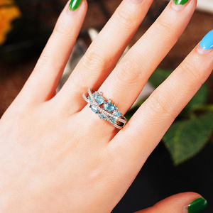 Anello Geometrico a Doppio Strato a Forma di X, Stile Creativo per Donne - Product Image 2