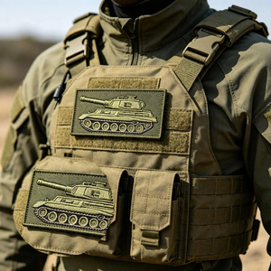 Patch brodé à fil épais avec dos auto-agrippant, patch personnalisé avec logo pour équipement de plein air et vêtements, usine OEM - Product Image 5