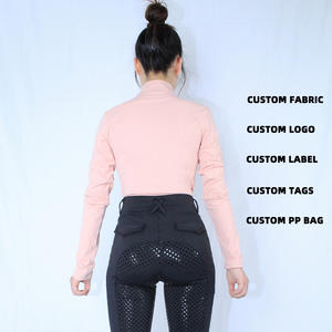 Chemise d'équitation personnalisée pour femme, fermeture éclair intégrale, légère, manches longues, respirante, anti-UV, vêtements d'équitation - Product Image 2