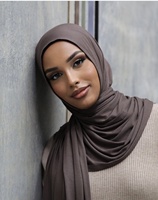 Vente en gros de foulard en jersey de coton 180*70cm enveloppement extensible pour la tête, châle opaque doux hijab en jersey de mousseline pour femmes, livraison directe