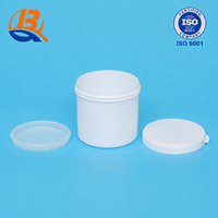 Pot cosmétique en plastique HDPE à capacité personnalisée avec couvercle à vis à large ouverture, couvercle facile à décoller, design translucide pour le stockage de bonbons et de sucre