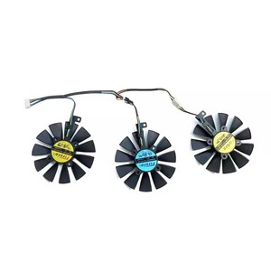 พัดลม GPU 87มม. FDC10U12S9-C FDC10H12S9-C สำหรับ Asus Strix <span class=keywords><strong>GTX980TI</strong></span> 1060 1070 1070Ti RX480 1080Ti/580 R9การ์ดแสดงผลเกม390X - Product Image 2