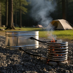 Jacuzzi Portátil Independiente con Serpentín de Calentamiento de Acero Inoxidable, <span class=keywords><strong>Spa</strong></span> Exterior para Autocaravanas y Jardines - Product Image 6