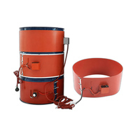 Chauffe-tambour électrique flexible en silicone 220V 3000W 55 gallons avec thermostat pour le contrôle de la viscosité des fluides industriels