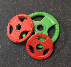 Juego de Discos de Pesas <span class=keywords><strong>BFT</strong></span> Fitness Equipment, Discos de Hierro Recubiertos de Goma, Barra de Mancuernas con Agarre Triple, Discos de Pesas con Agarre Triple - Product Image 5