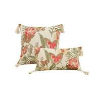 Coussin rectangulaire brodé de style rétro pastoral nordique et américain pour canapé, salon et décoration intérieure