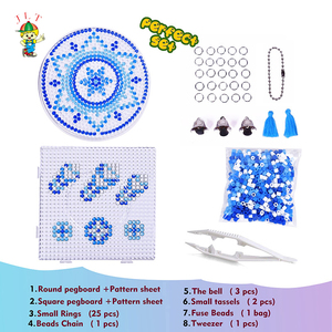Jouets éducatifs très demandés pour enfants : Perles Hama de 5 mm, perles Perler, perles à fusionner à la presse pour enfants, carillons éoliens inclus - Product Image 4
