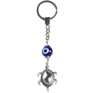 Llavero hecho a mano en YIWU Nazar Kabbalah, tortuga, con ojo malvado, regalos para amigos, gran oferta - Product Image 1