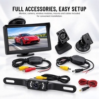 Kit Moniteur de Recul de Voiture 5 Pouces à Ventouse TFT LCD avec Caméra de Stationnement et de Recul Sans Fil en Option 12 à 24V