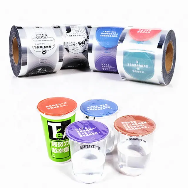 Customized Heat Transfer Plastic 90-105mm Bubble Tea Cup Printing Sealing Film For PP Cup