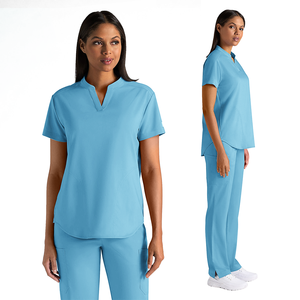 Haute qualité Spandex uniforme extensible médecins gommage costume soins infirmiers médicaux gommage uniformes ensembles infirmière clinique uniforme gommage costumes - Product Image 3