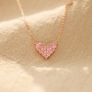 Collier ras du cou en argent 925 avec pendentif cœur rose CZ, plaqué or 18 carats, vente en gros, cadeau pour la fête des mères, directement de l'usine FUAMAY - Product Image 5