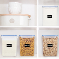 Organizador de Cocina, Recipientes Herméticos para Almacenamiento de Alimentos de 5.2L, Plástico Transparente PP, Apilables, Caja de Almacenamiento para Harina, Granos y Cereales