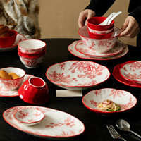 Service de table en céramique élégant de style traditionnel chinois, cadeau de mariage parfait, cadeau de mariage idéal