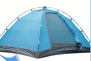 Auvent de camping en polyester avec cadre en fibre de verre, pliable, monocouche, grande tente de plage imperméable pour l'été, résistante au vent - Product Image 6
