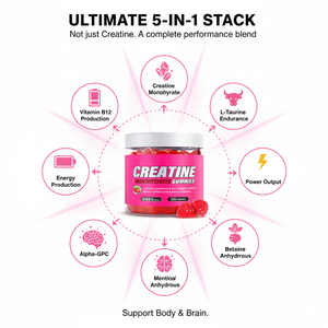 Creatina Monohidrato BCAA Pre-Entrenamiento, Gomitas Tónicas, Suplemento para Aumentar de Peso y Reforzar el Sistema Inmunológico para Adultos, Marca Privada OEM ODM - Product Image 1