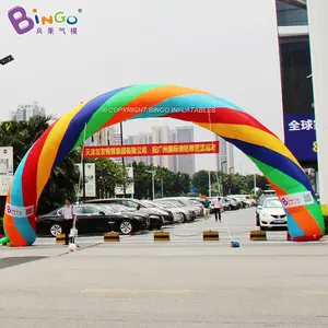 Aufblasbare Ballonbögen willkommen Werbung aufblasbarer Eingangsbogen dekorativ benutzerdefinierter aufblasbarer Regenbogen-Bogen