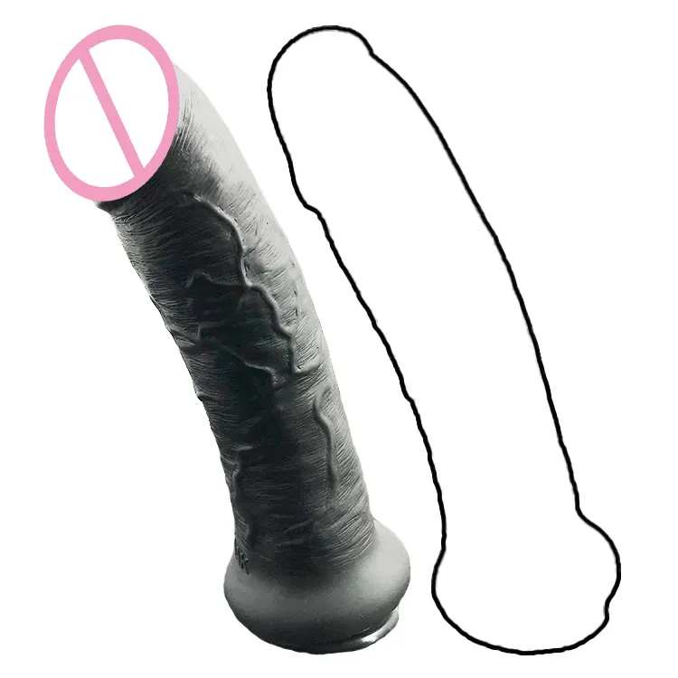 Waatfaak — godemichet en silicone noir et réaliste pour hommes, jouet sexuel flexible avec grosse prise anale, longueur 28.5cm, 11 ", 5.8cm, longueur <span class=keywords><strong>12</strong></span> pouces