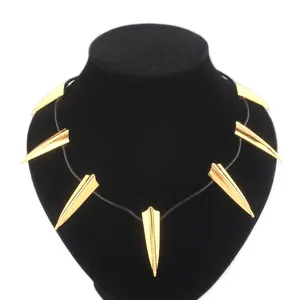 قلادة الفهد الأسود للرجال، مجوهرات بالجملة، إكسسوار تنكري - Product Image 1