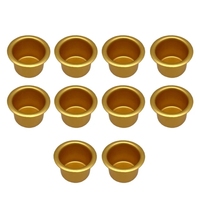 Accueil Mini bougie dorée tasse bougeoir support bougie protecteur goutte à goutte dispositif aluminium tasse pour empêcher la cire