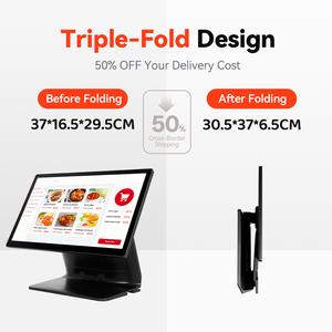 15.6inch Windows 10 tất cả-trong-một POS Máy tính để bàn tiền mặt đăng ký thiết bị đầu cuối với 1080P hiển thị NFC được xây dựng trong 2D Scanner cho nhà hàng - Product Image 2