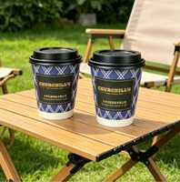 Gobelets à café en papier imprimé avec revêtement PE, à double paroi, recyclables, réutilisables, jetables, de qualité alimentaire, écologiques, de haute qualité, Dayu