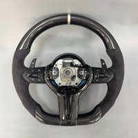 Volant de voiture en fibre de carbone véritable pour BMW F10 F11 F15 F18 F20 F23 F25 F30 F32 F35 F40 F80 E84 E87 E90 E92 E93 - Accessoires automobiles